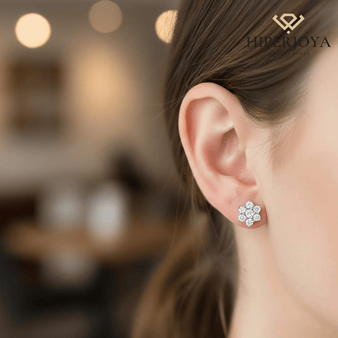 Pendientes con diamantes