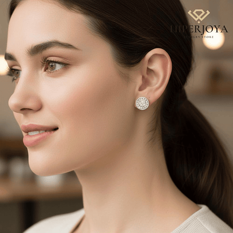 Pendientes de Oro blanco con brillantes