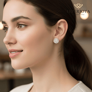 Pendientes de Oro blanco con brillantes
