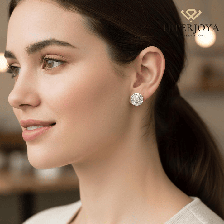 Pendientes de Oro blanco con brillantes 2