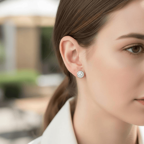 Pendientes Oro blanco y diamantes 