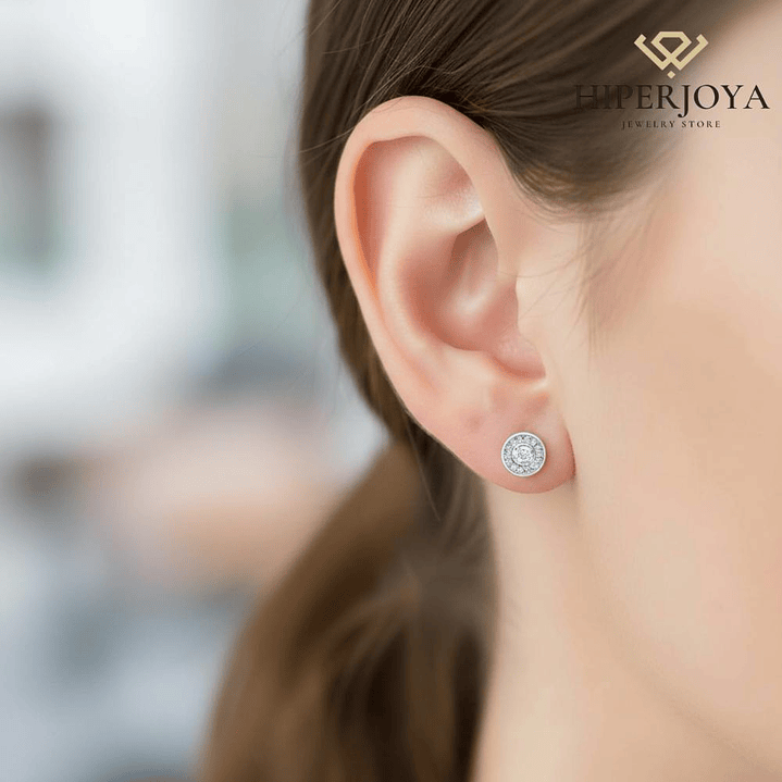 Pendientes Oro blanco y diamantes  3