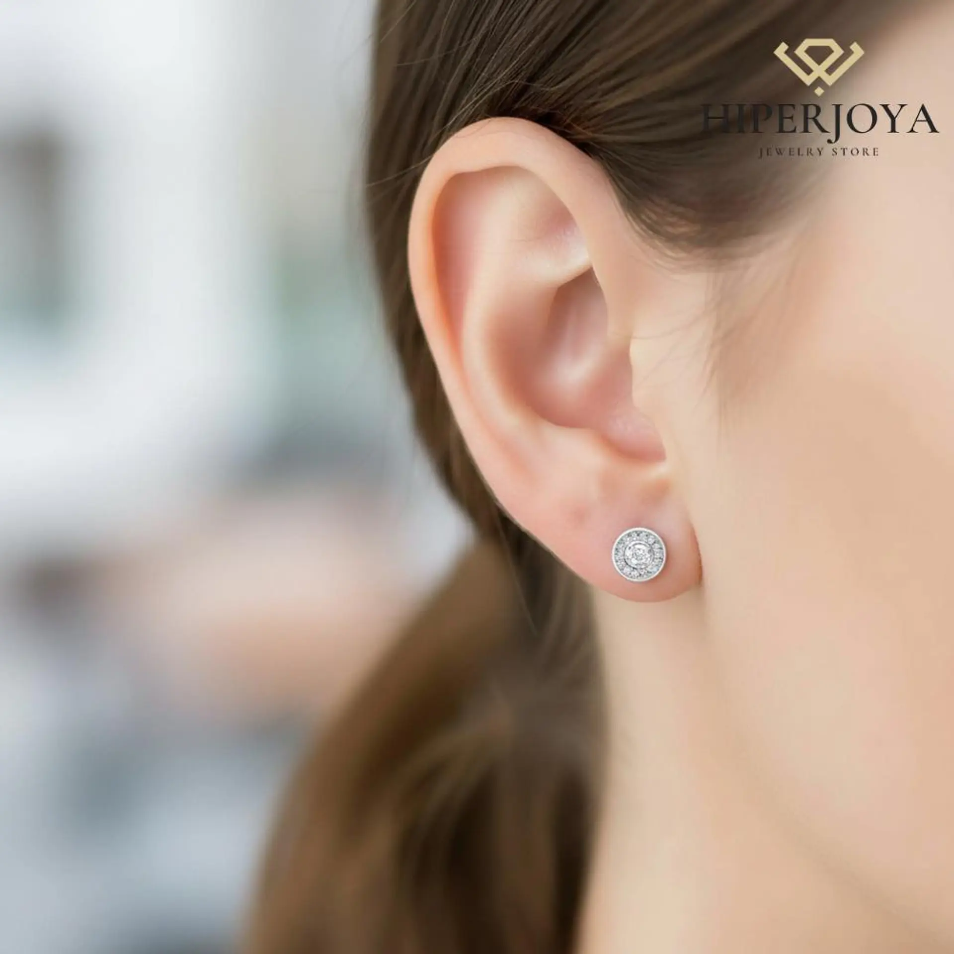 Pendientes Oro blanco y diamantes  3