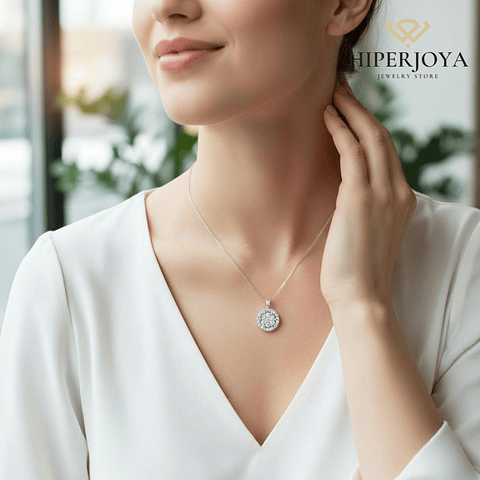 Colgante de Oro blanco