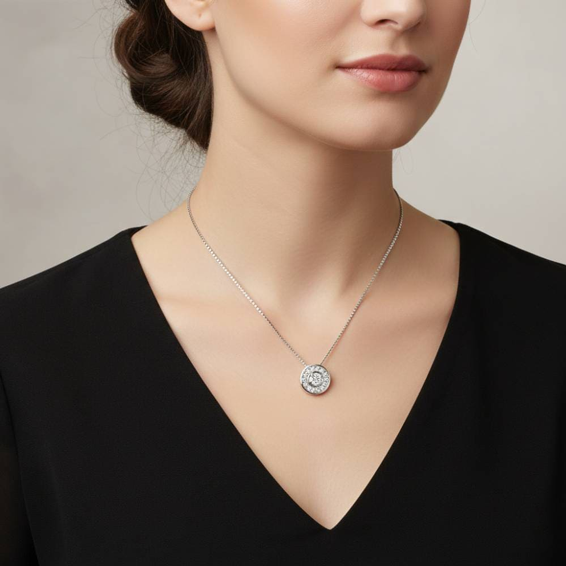 Colgante de Oro blanco 2