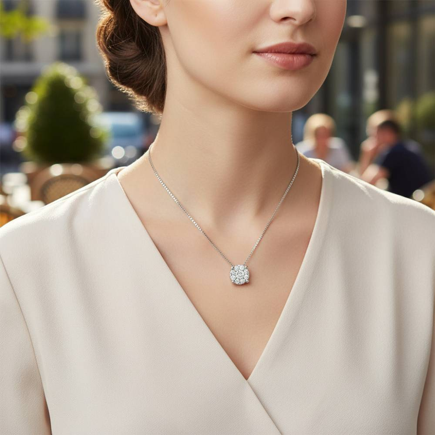 Colgante de Oro blanco 2