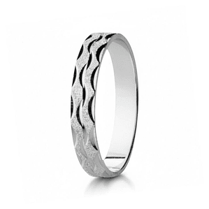 Alianza de plata con diseño 