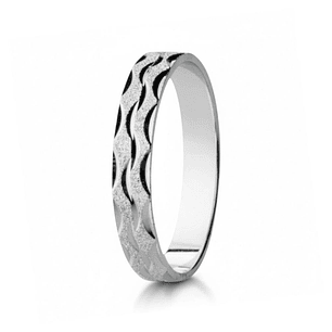 Alianza de plata con diseño 