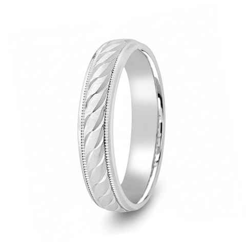 Alianza de plata tallada