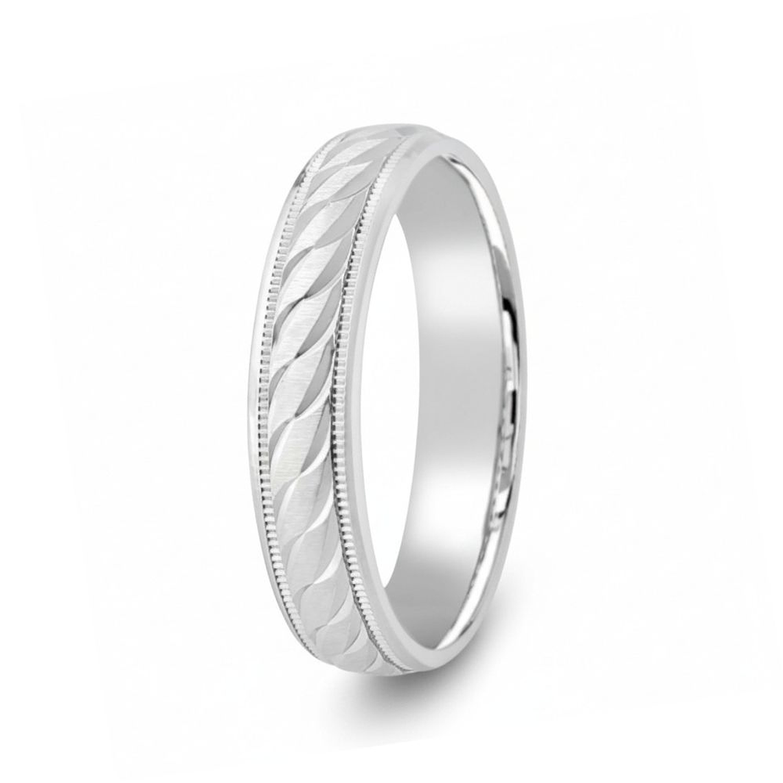 Alianza de plata tallada 1