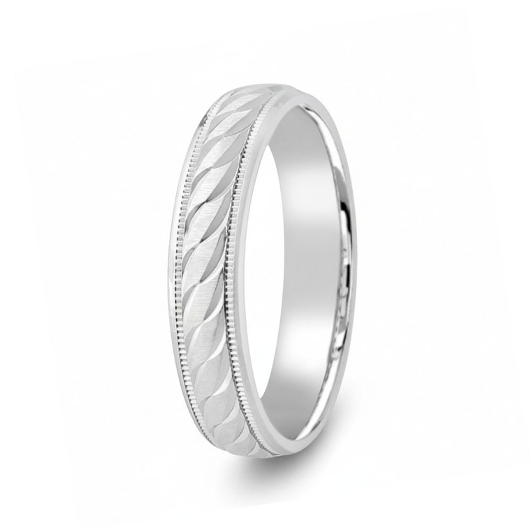 Alianza de plata tallada 1