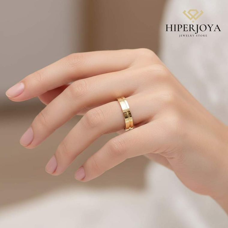 Alianza de Oro amarillo 4.5 mm 1