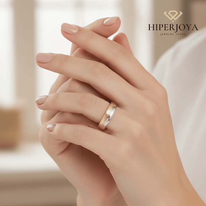 Alianza combinada Oro 4 mm 2