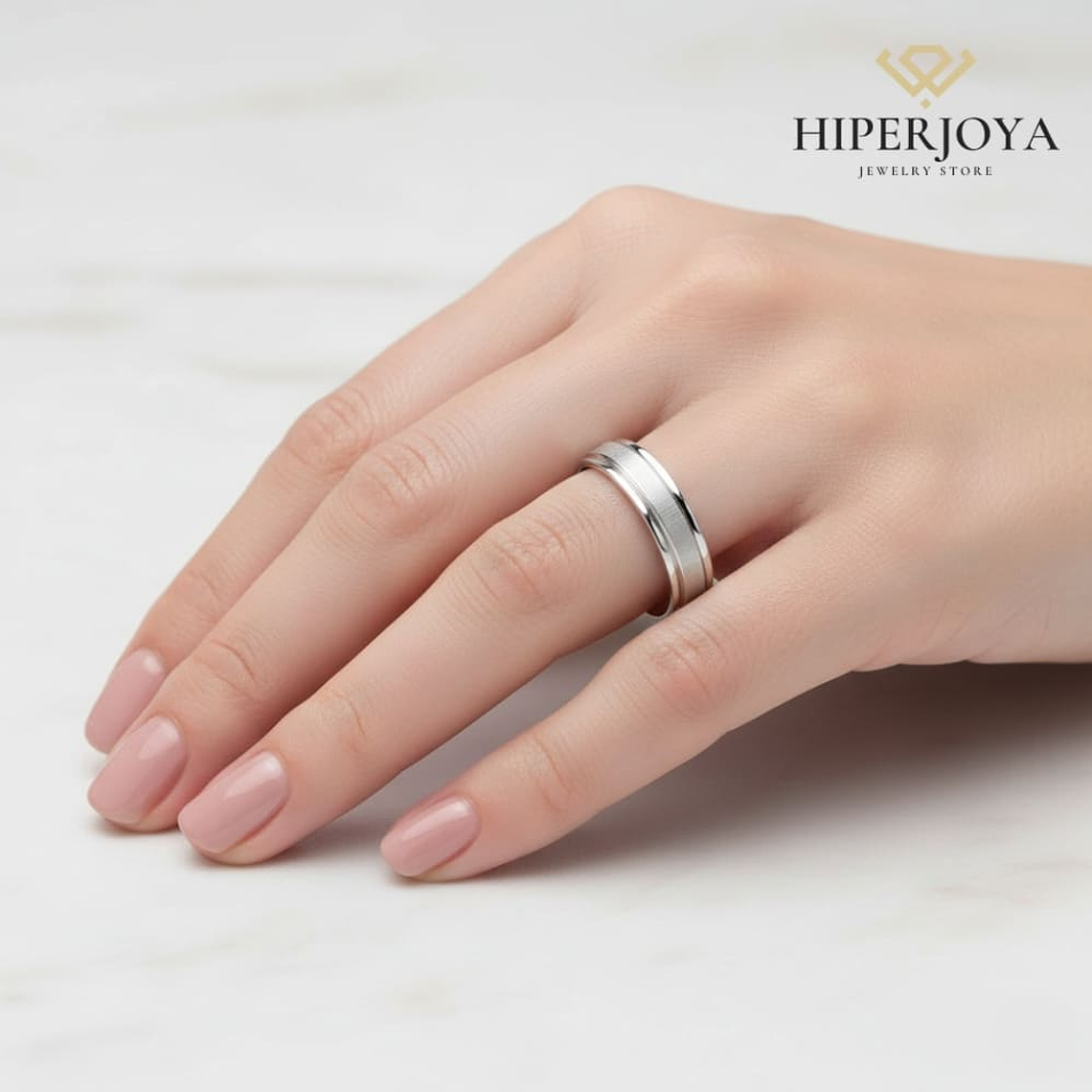 Alianza de Oro blanco 4 mm 2