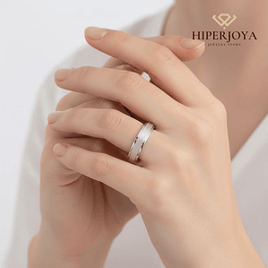 Alianza de Oro blanco 4 mm