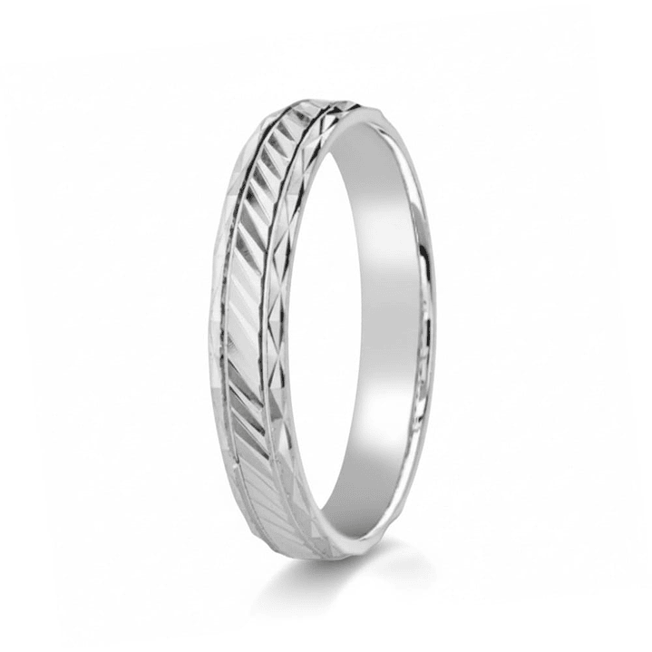 Alianza plateada y tallada 1