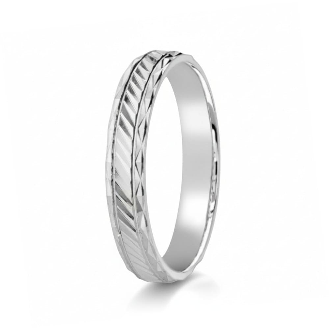 Alianza plateada y tallada 1