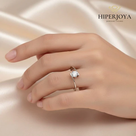 Anillo de compromiso Oro blanco