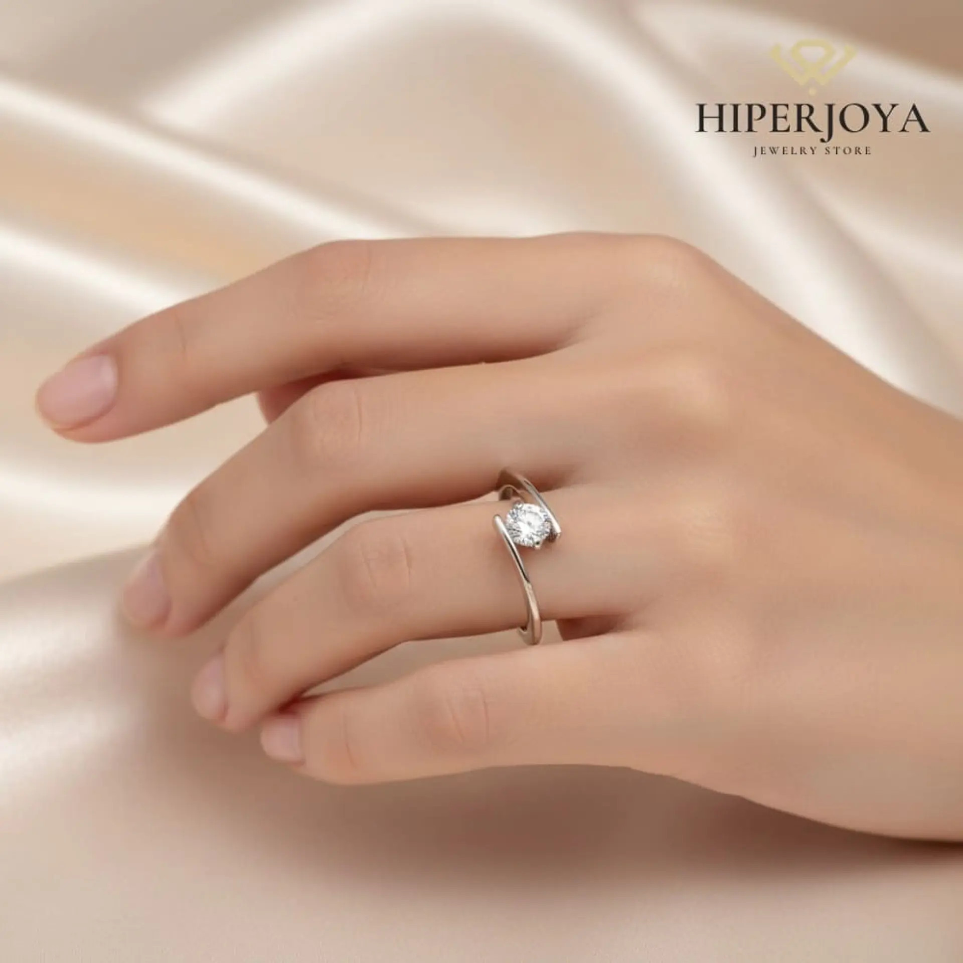 Anillo de compromiso Oro blanco 4