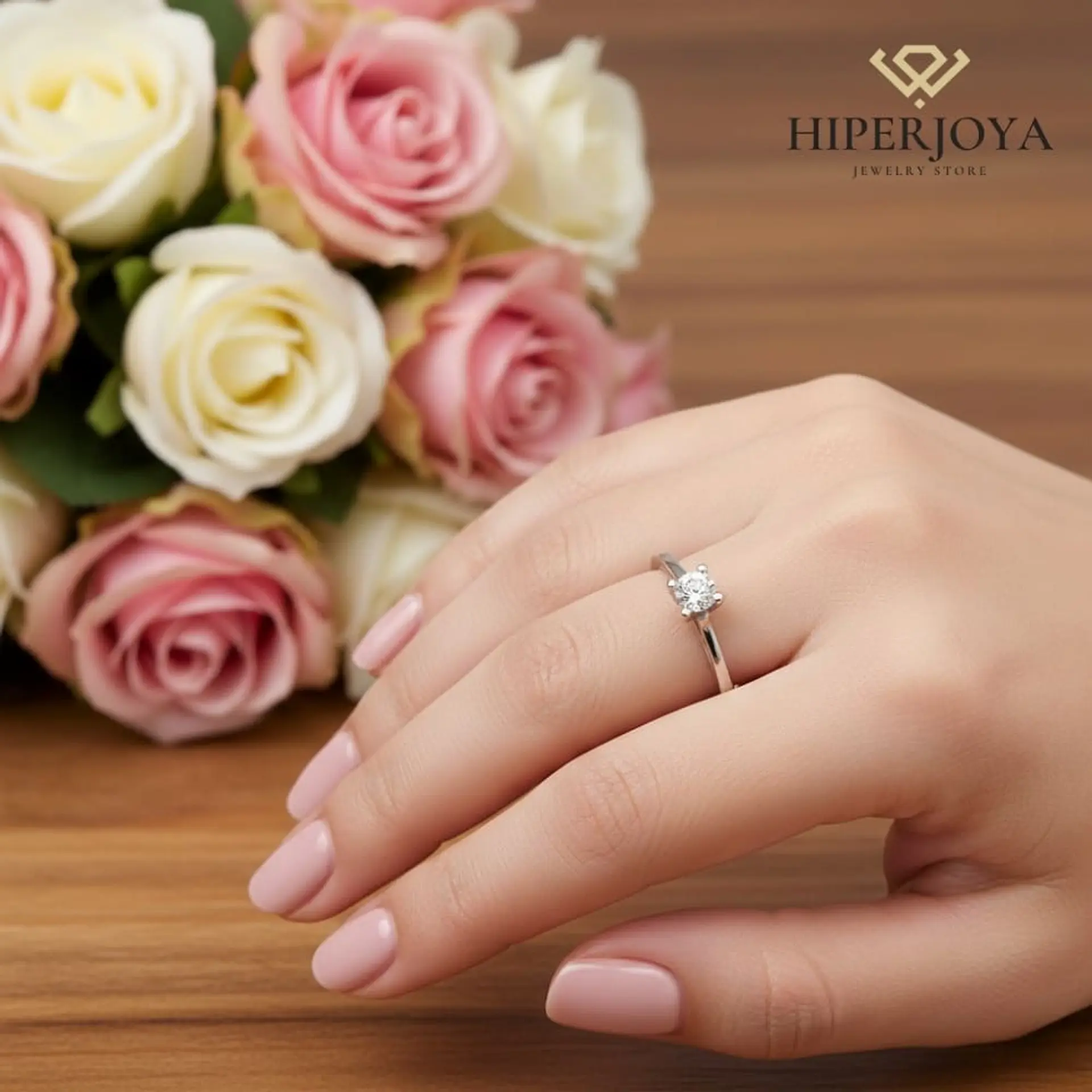 Anillo de compromiso Oro blanco 5