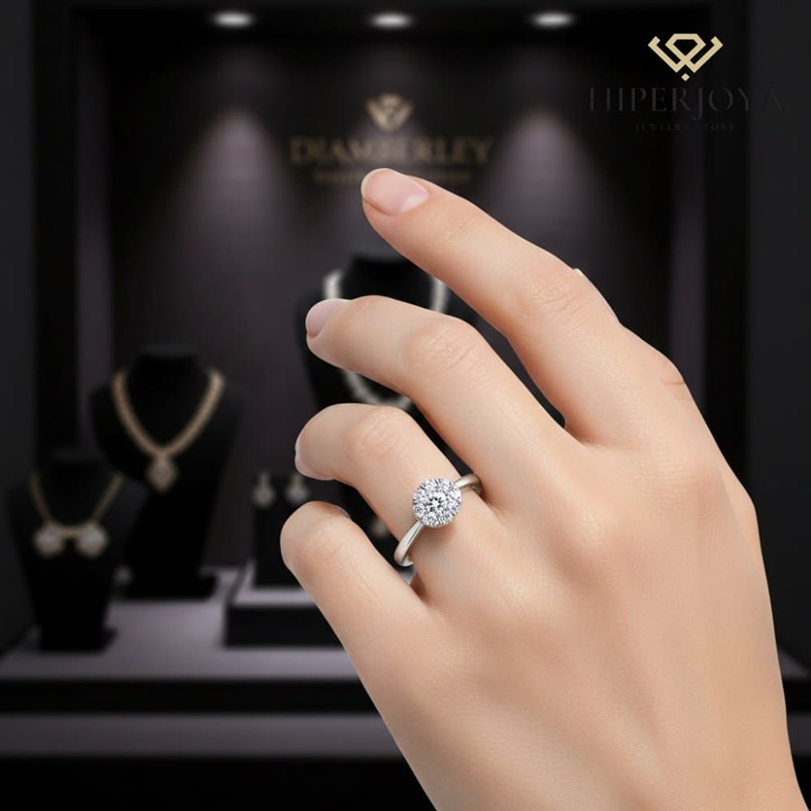 Anillo de compromiso Oro blanco 2