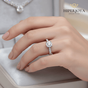 Anillo de compromiso Oro blanco