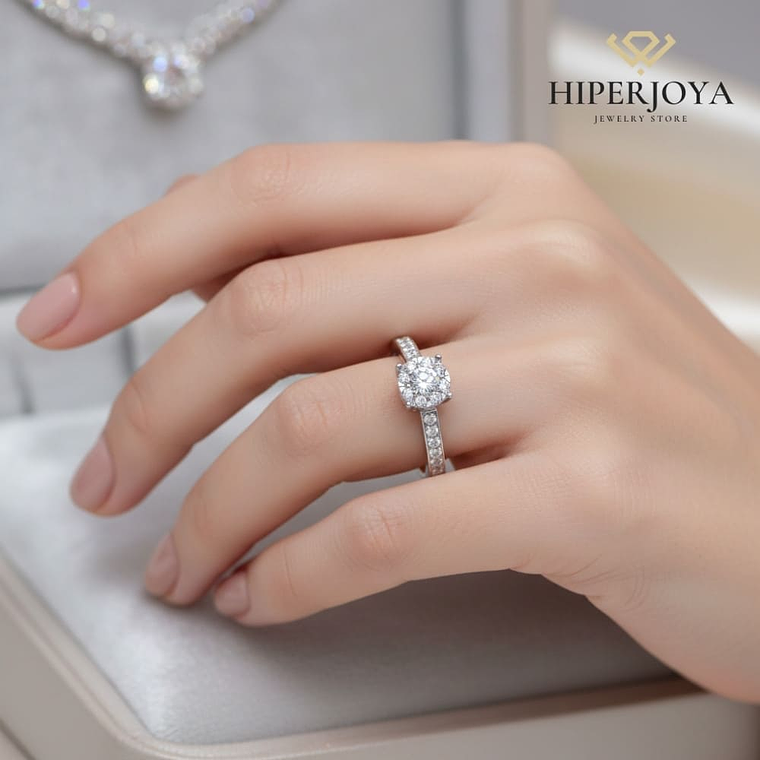 Anillo de compromiso Oro blanco 2