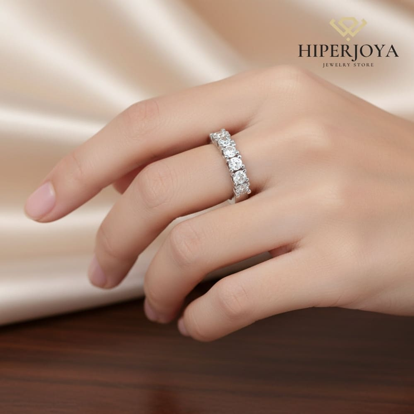 Anillo de compromiso Oro blanco 4