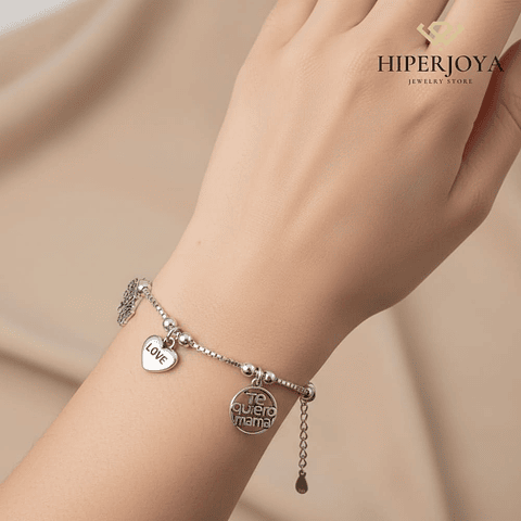 Pulsera de mamá plata