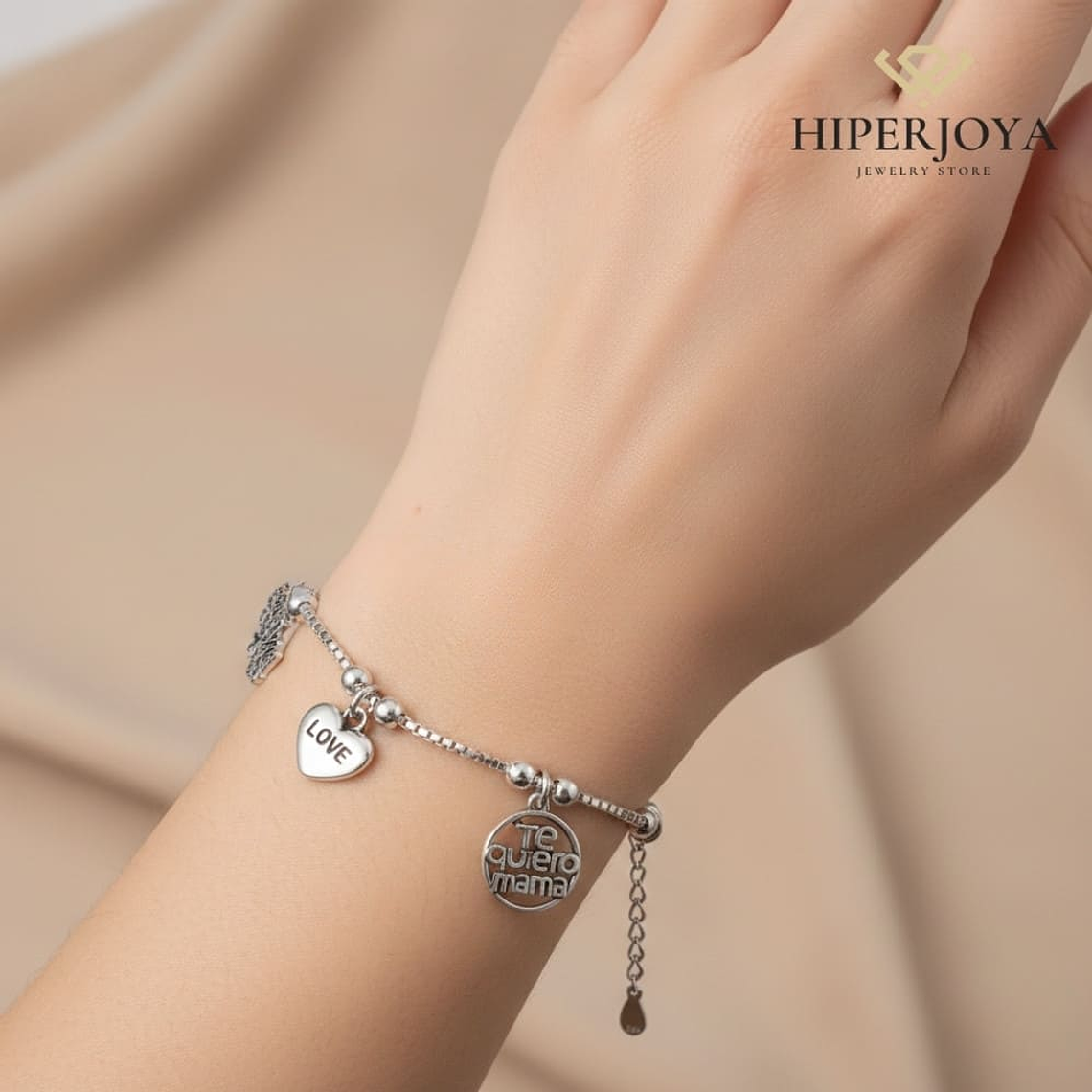 Pulsera de mamá plata 1