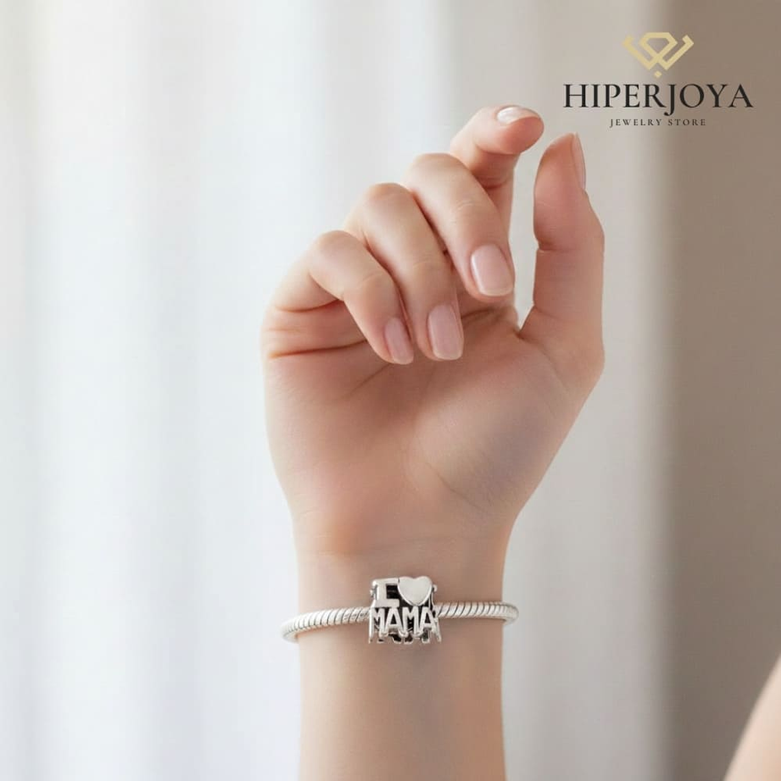 Abalorio te quiero mamá plata 1