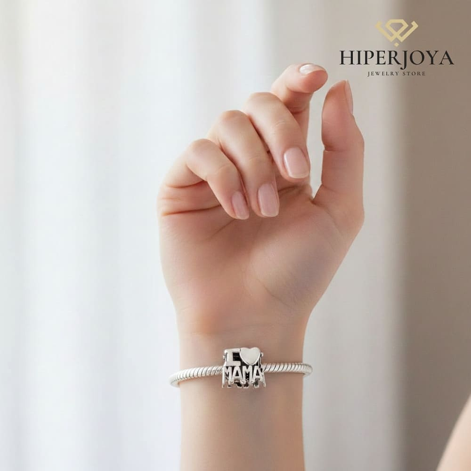 Abalorio te quiero mamá plata 1