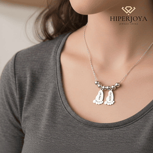 Gargantilla de charms plata