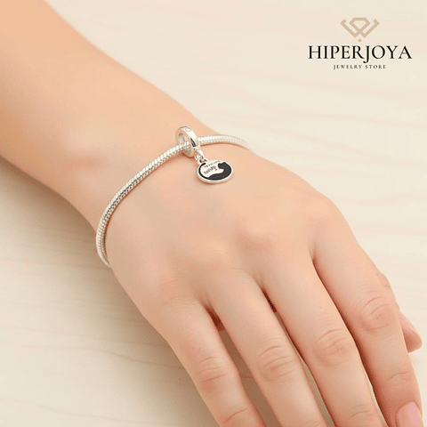 Abalorio disco mi mejor amigo plata