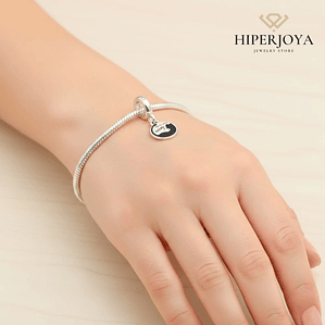 Abalorio disco mi mejor amigo plata