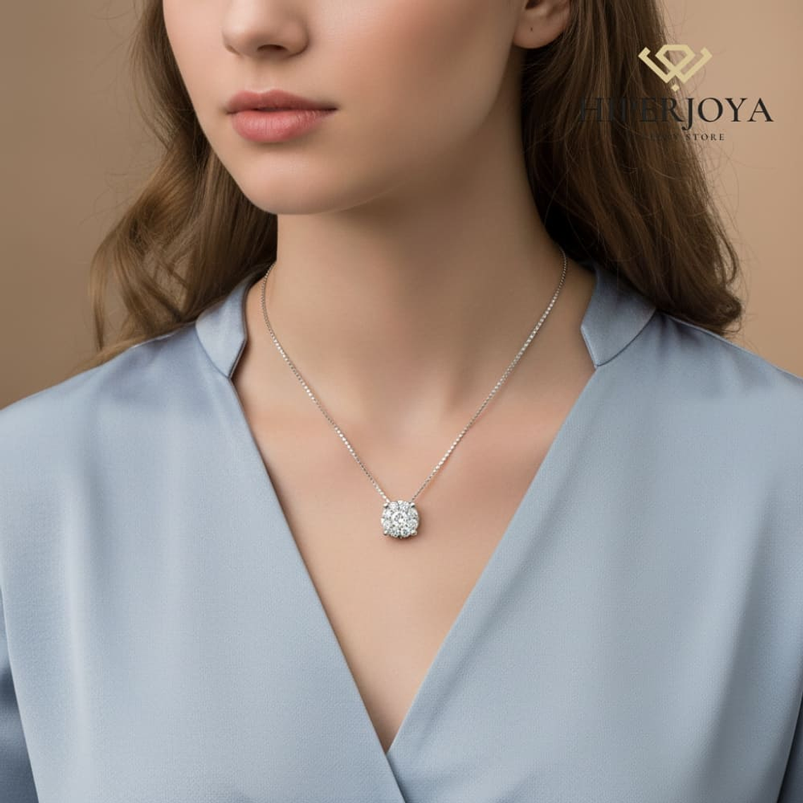 Colgante de Oro blanco 2