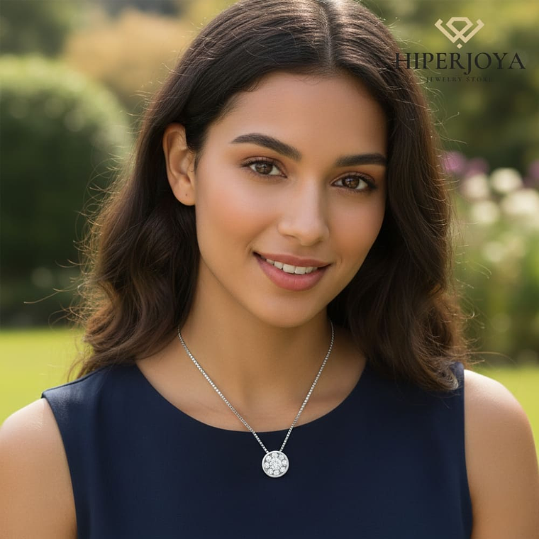 Colgante de Oro blanco 2