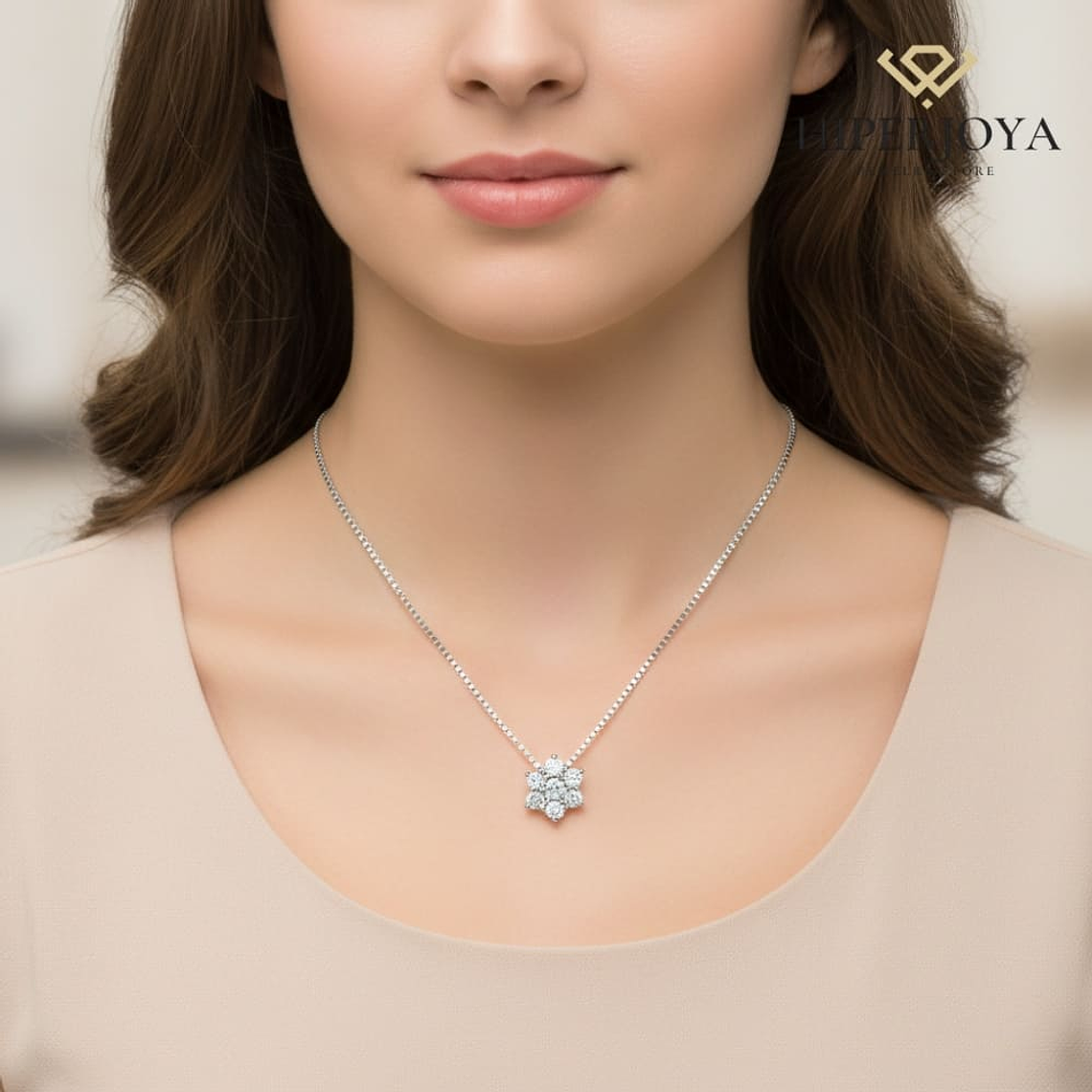 Colgante de Oro blanco 2