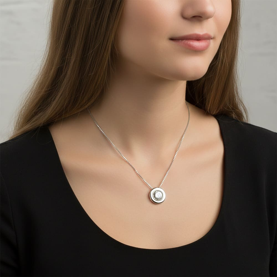 Colgante de Oro blanco 2