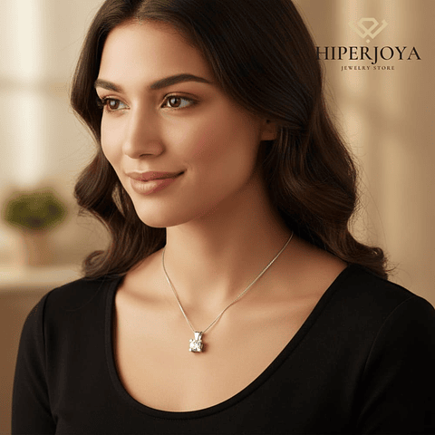 Colgante de Oro blanco