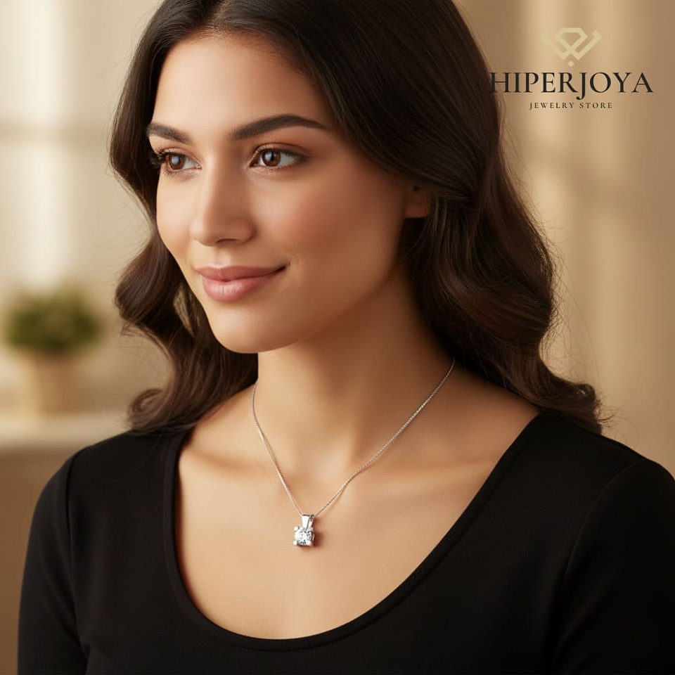 Colgante de Oro blanco 2