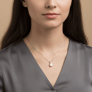 Colgante de Oro blanco