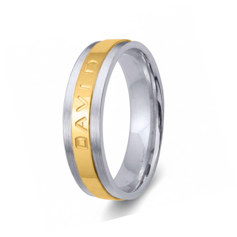 Alianza de oro 18k con nombre  9