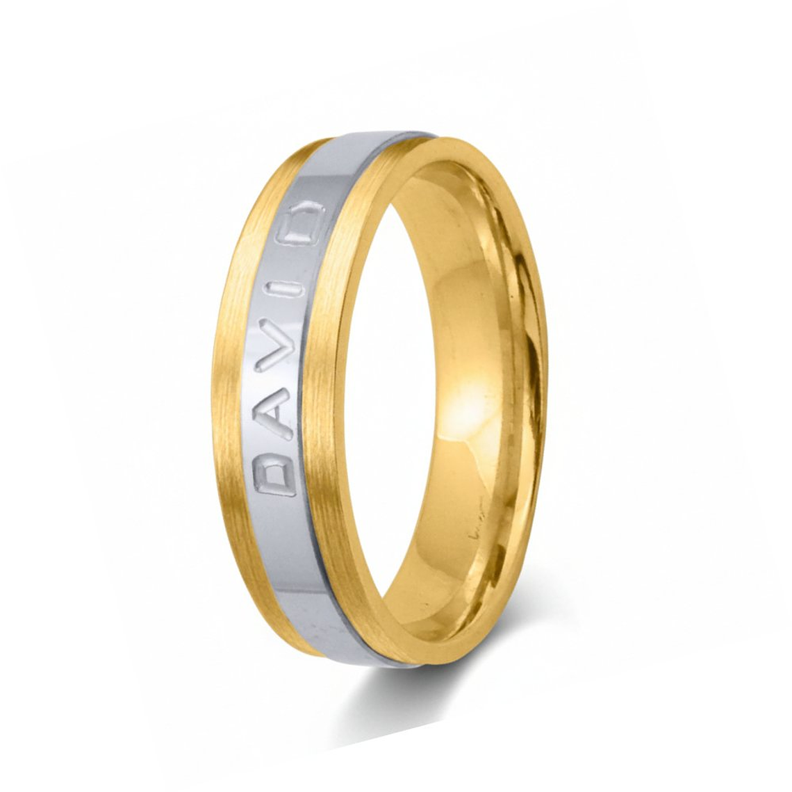 Alianza de oro 18k con nombre  7