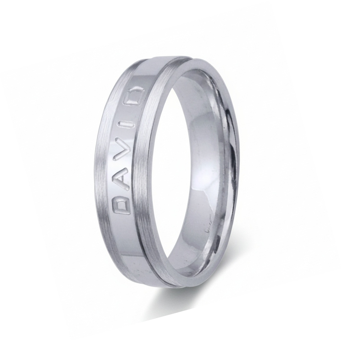 Alianza de oro 18k con nombre  3