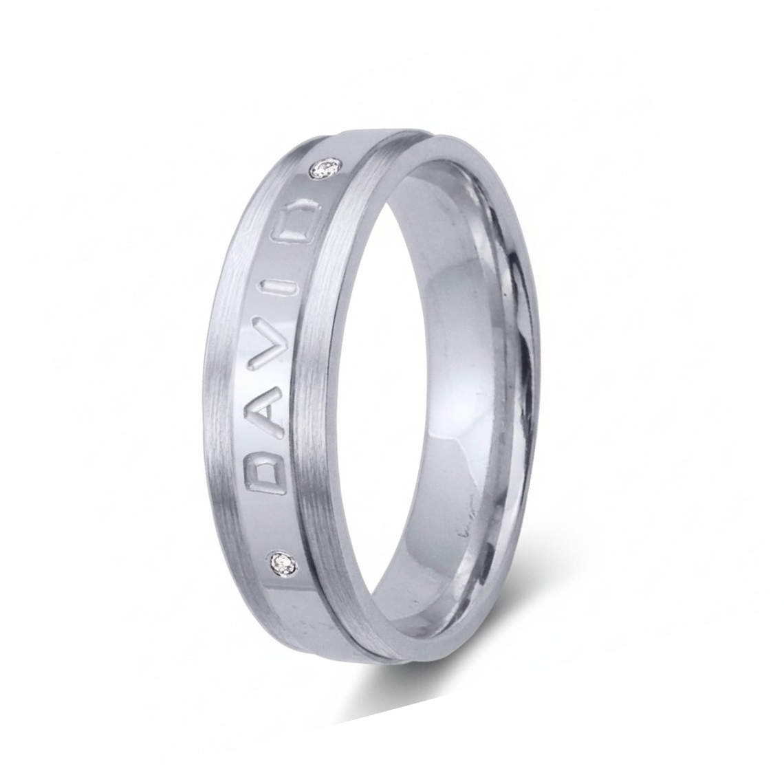 Alianza de oro 18k con nombre  4