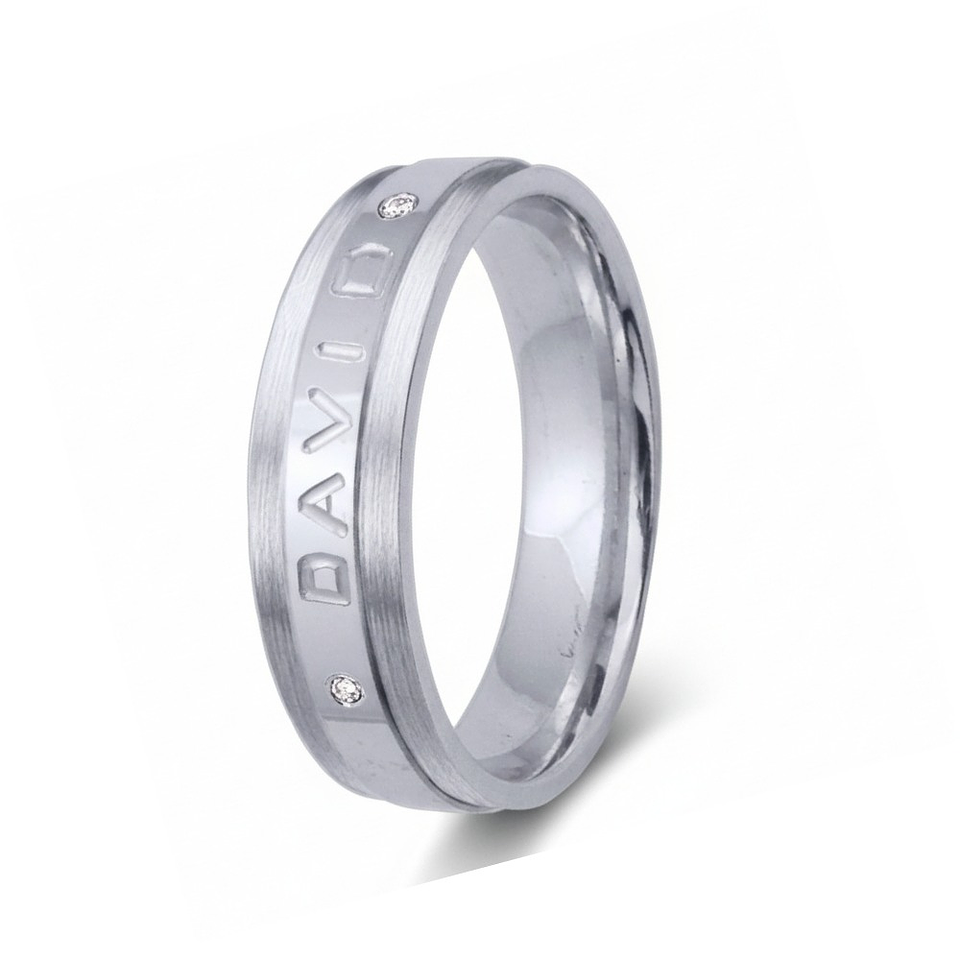 Alianza de oro 18k con nombre  8