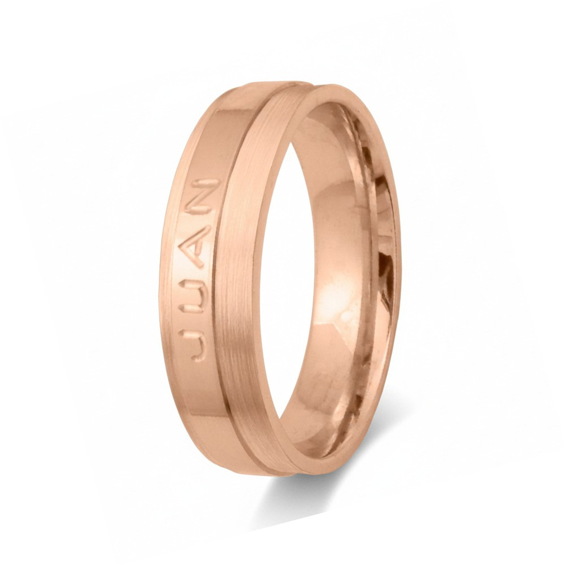 Alianza oro bicolor 18k nombre 7