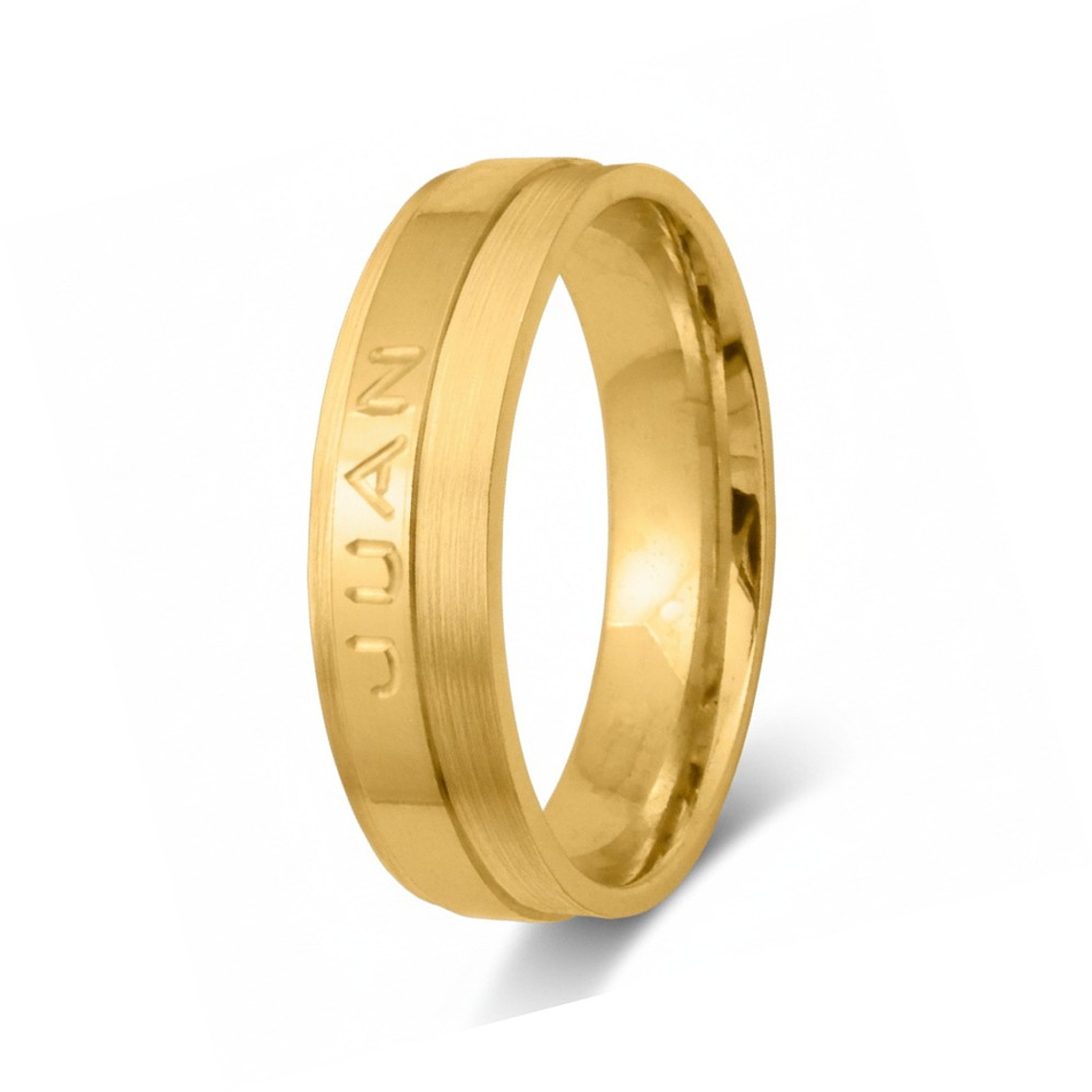 Alianza oro bicolor 18k nombre 11