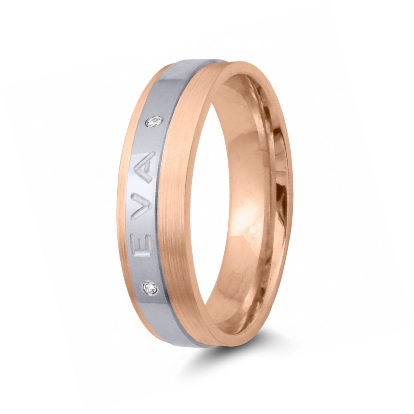 Alianza oro bicolor 18k nombre 11